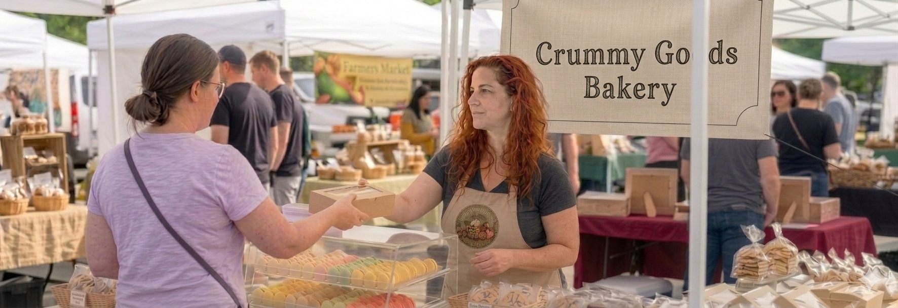 Crummy Goods Bakery at a pop-up market